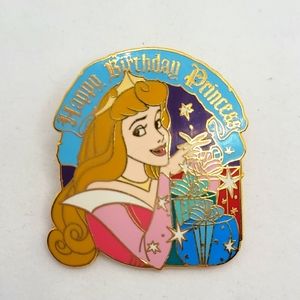Disney pin: Happy Birthday Princess, Aurora, Sleeping Beauty, Vintage, gift